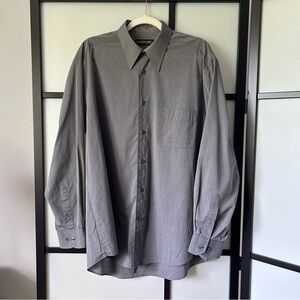 [XXL] Horst Dusseldorf Men's Classic Gray 100% Cotton Button Down Dress Shirt